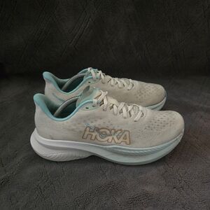 Hoka One One Mach 6 Running Shoes Womens Sz 8 Athletic Sneakers Trainers White.